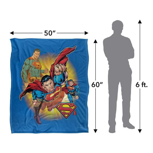 Superman Silky Collage Supersoft Blanket