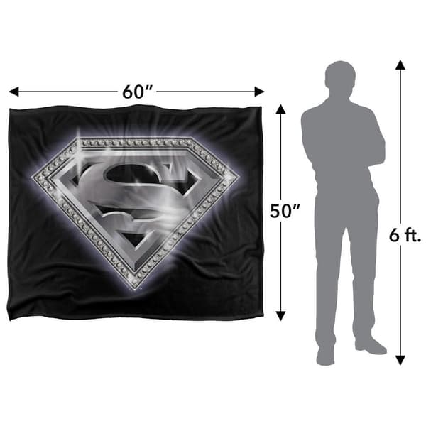 Superman Bling Shield Soft Touch Blanket