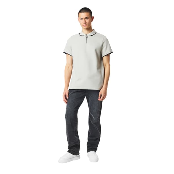 Firetrap Herr Våfflad Regular Kortärmad Pikétröja