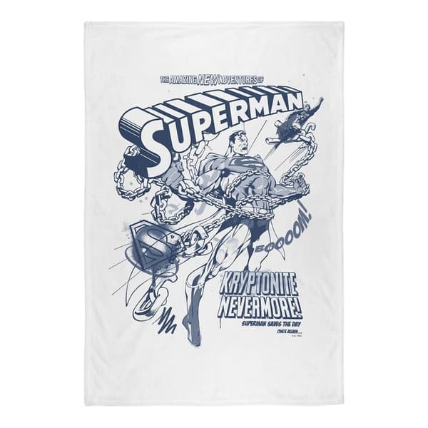 Superman Silky Comic Cover Superman Throw