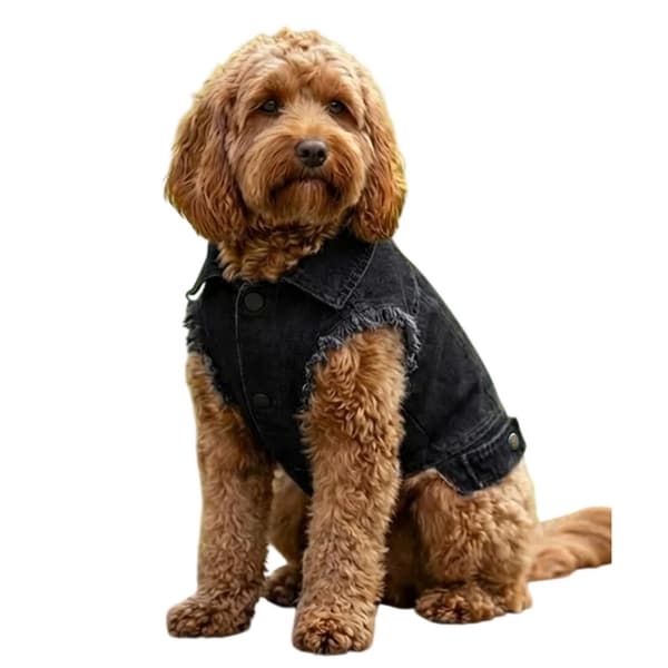 Portman & Pooch Plain Denim Dog Jacket