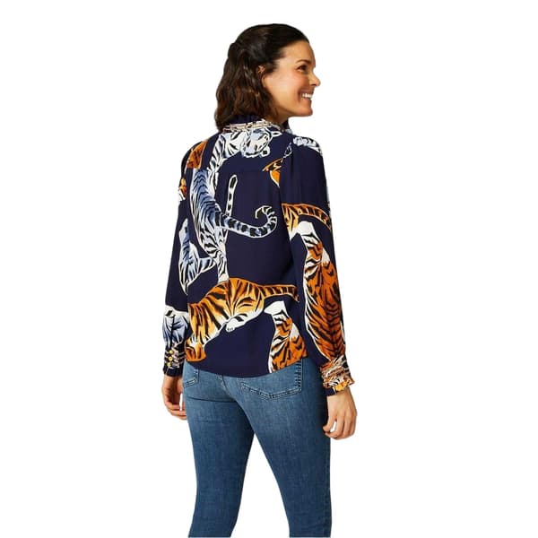Biba Dam Tiger Långärmad Blus