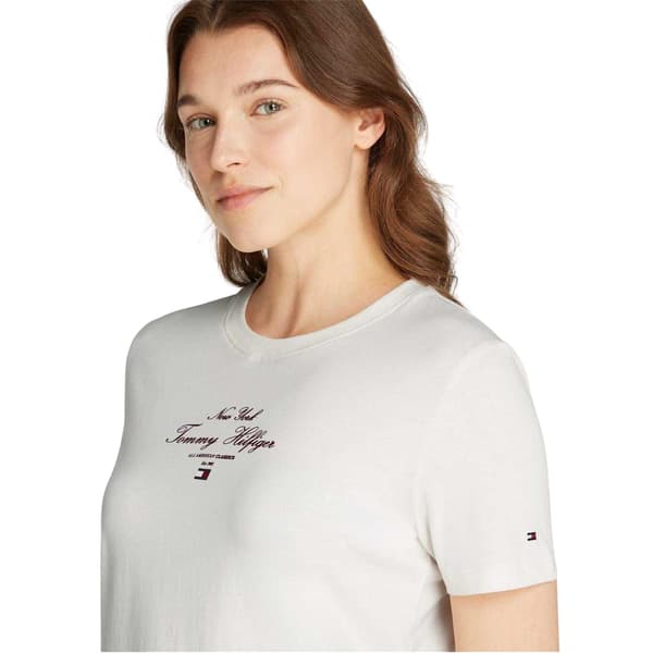 Tommy Hilfiger Dam/Dam Script Bomull Regular T-shirt