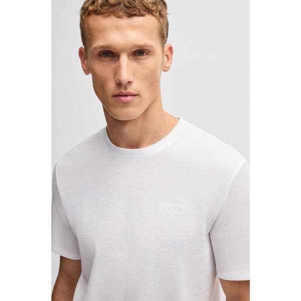 Boss Mens Waffle Knit Structured Pyjama Top