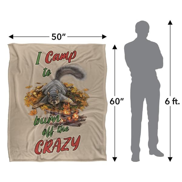 JQ Licensing James Piazza Crazy For Camping Silky Squirrel Supersoft-peitto