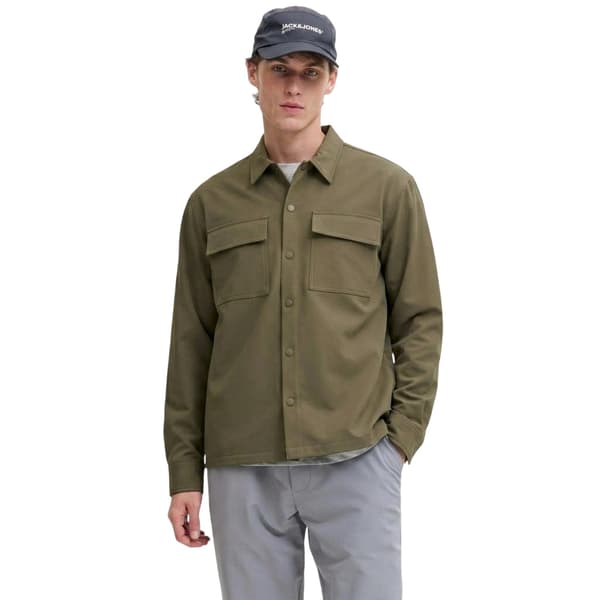 Jack And Jones Mens Commute Solid Long-Sleeved Shirt