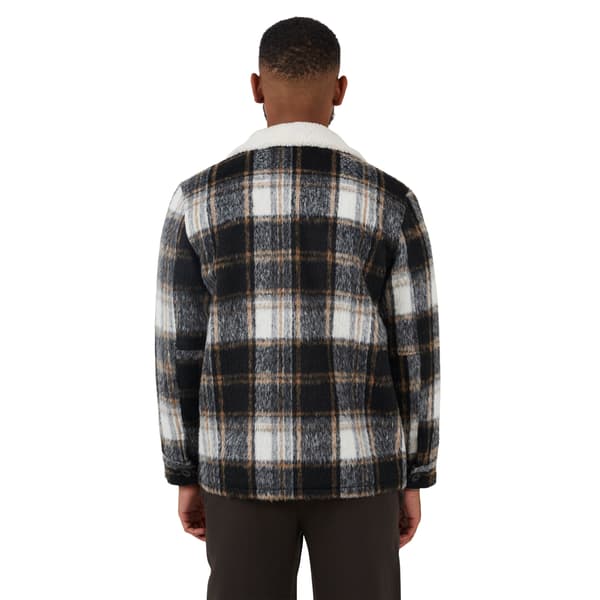 Brave Soul Mens Checked Brushed Jacket