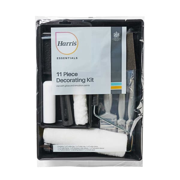 Harris Essentials Paint Roller & Tray Set (Pack of 11)