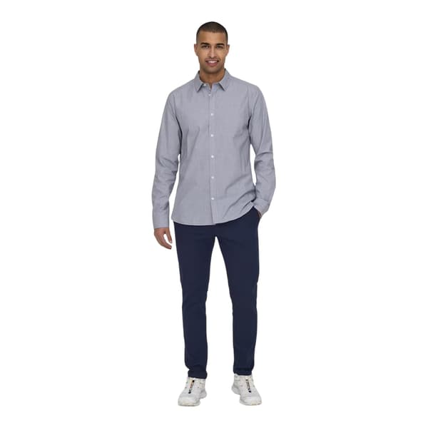 Only Mens Plain Slim Trousers