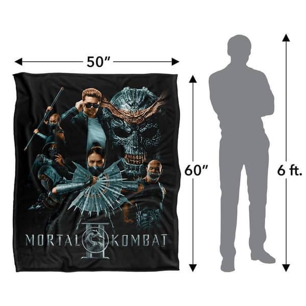 Mortal Kombat 2 Duotone Fighters Soft Touch Blanket