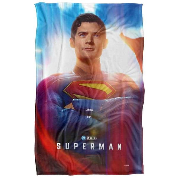 Superman Look Up Poster Blanket