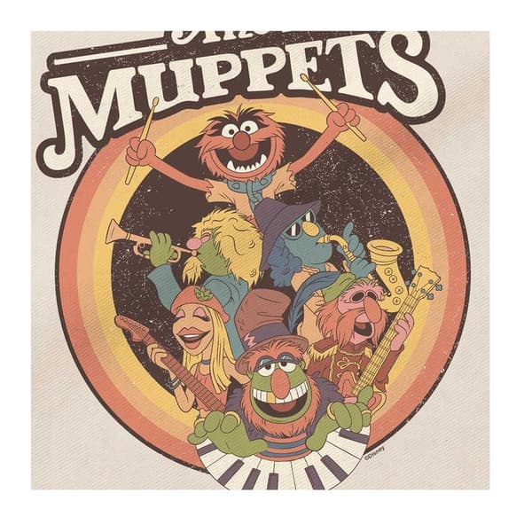 Muppetit Circle The Electric Mayhem -kangaskassi