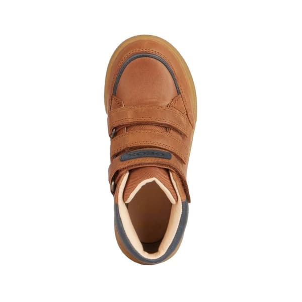 Geox Boys Waxed Leather Trainers