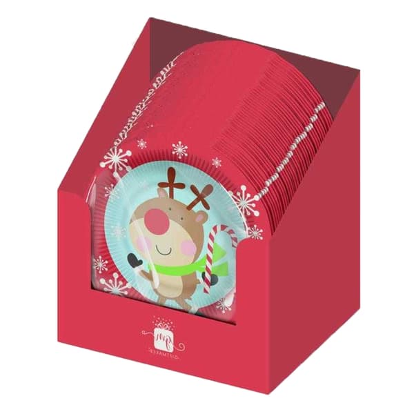 Giftmaker Reindeer Christmas Disposable Bowl (Pack of 6)
