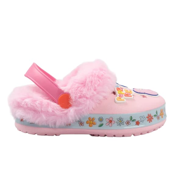 Peppa Pig Flickor Blommor Pälsfodrade Träskor