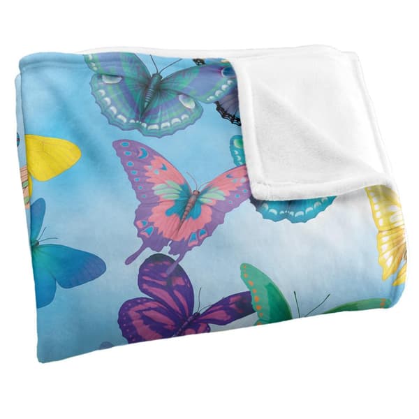 Royce McClure Silky Butterfly Sky Supersoft Blanket