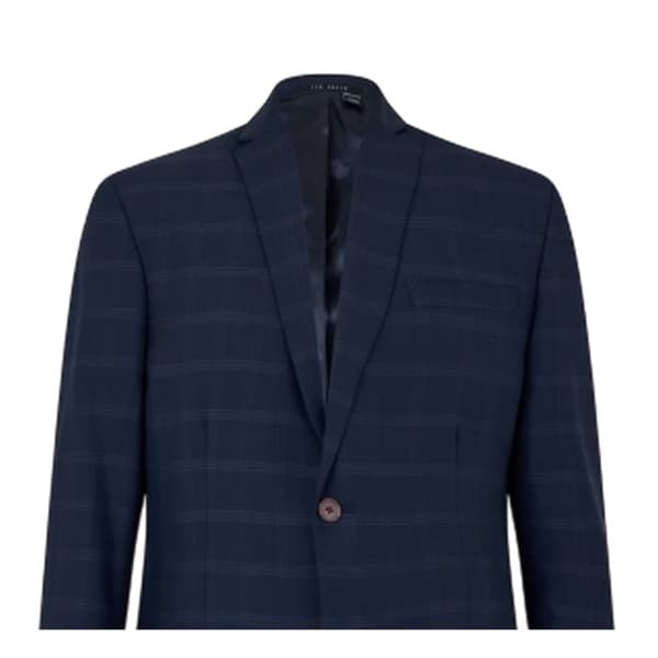 Ted Baker Mens Rust Plaid Flap Pocket Suit Jacket