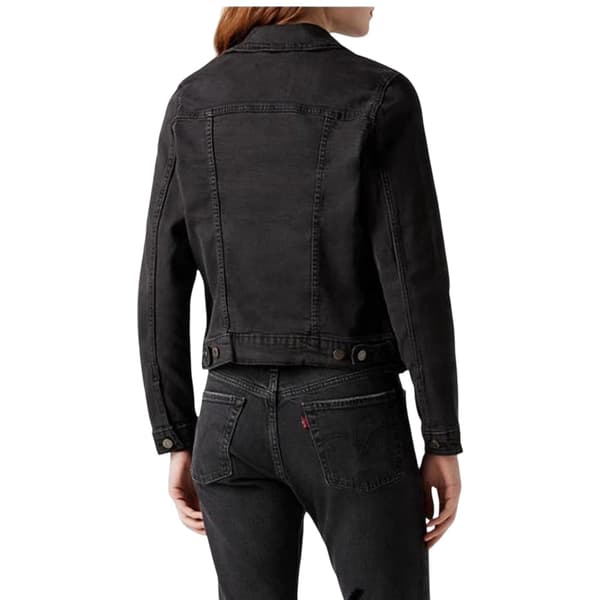 Levis Dam Enfärgad Långärmad Truckerjacka i Denim