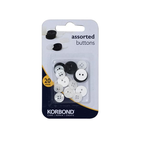 Korbond Blandade Knappar 20-pack
