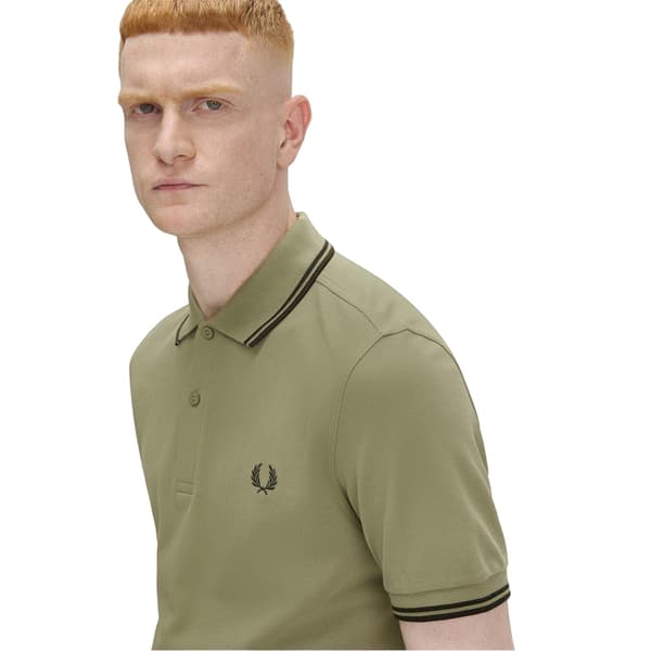 Fred Perry Pikétröja med dubbla ränder för män