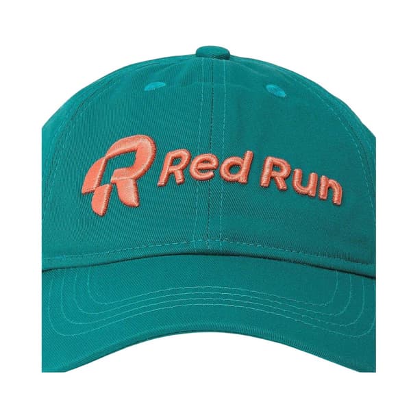 Red Run Embroidered Logo Baseball Cap