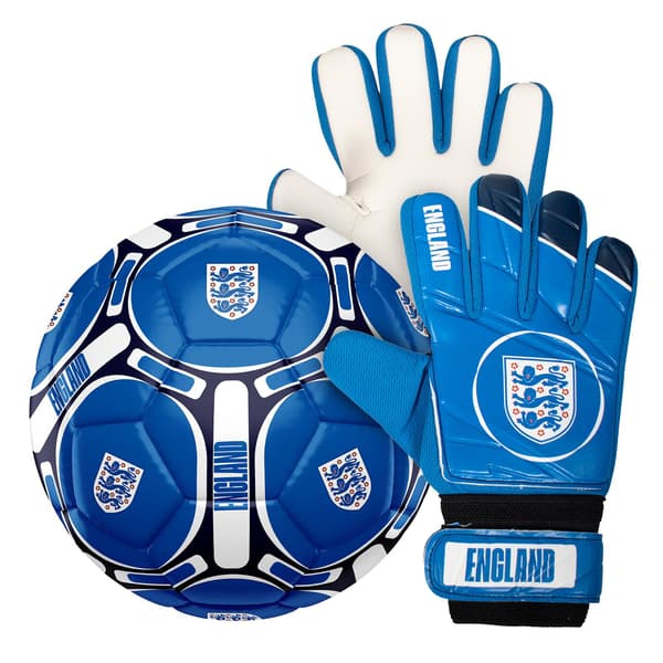 England FA Pojkar Krön Målvaktshandskar Set