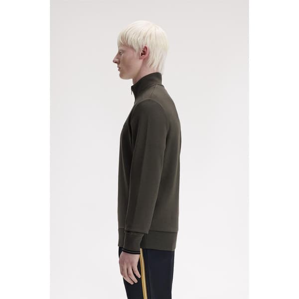 Fred Perry Mens Logo Half Zip Sweatshirt