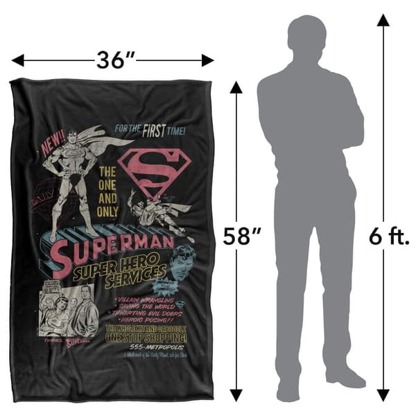 Superman Superhero Services Blanket