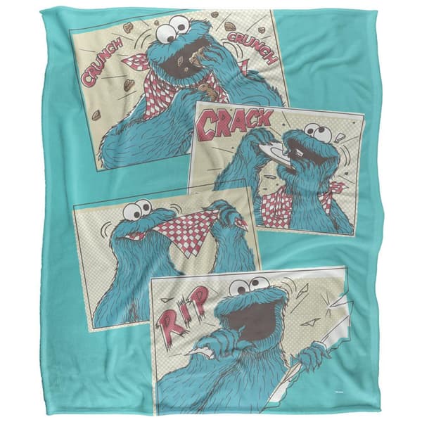 Sesame Street Comic Cookie Monster Blanket