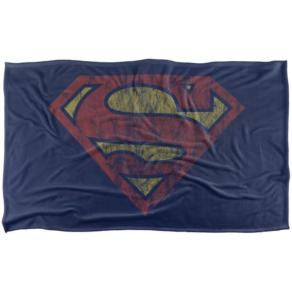 Superman Distressed Logo Blanket