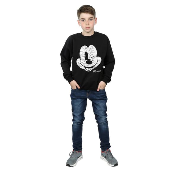 Disney Boys Mickey Mouse Face Cotton Sweatshirt