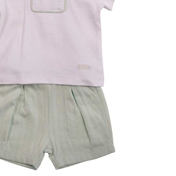 Mintini Baby Jacquard Top & Bottom Set