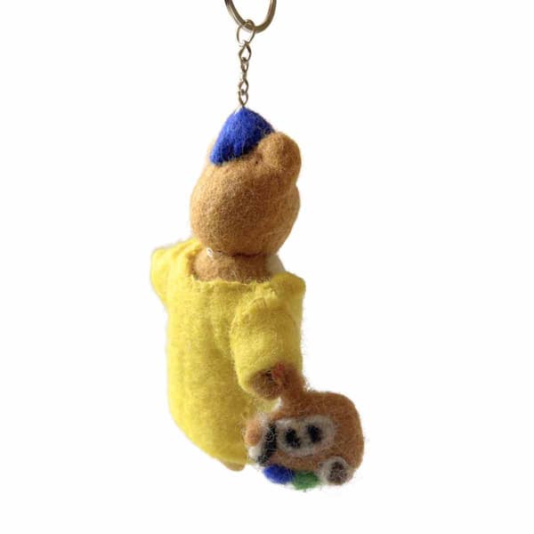Lazy Jacks Artist Bear Keyring