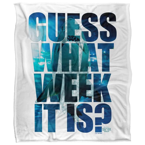 Shark Week Guess What Blanket