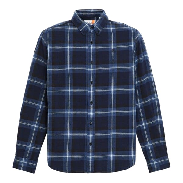 Timberland Mens Checked Casual Button-Down Shirt