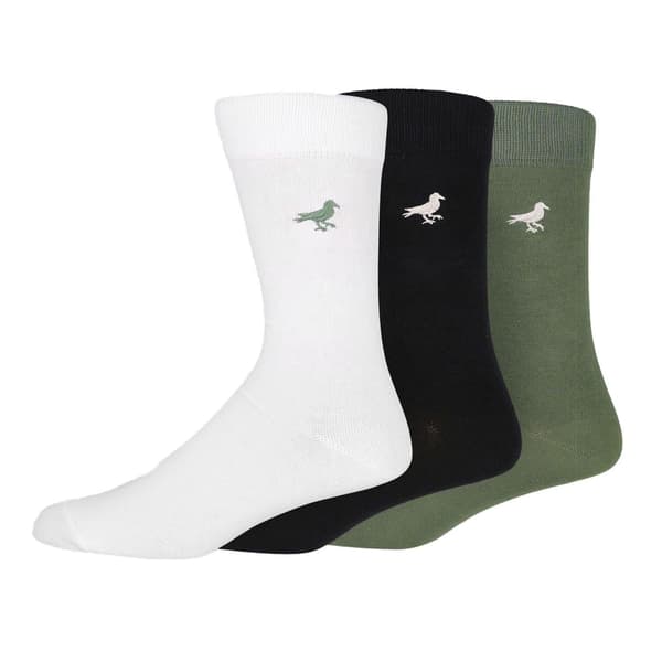 Modern Amusement Herr Robin Silver Lake Crew Strumpor (3-pack)