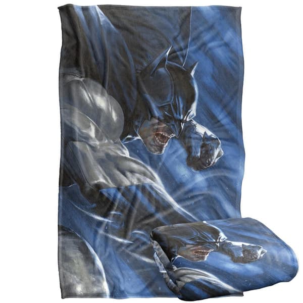 Batman Throwing Fists Printed Soft Touch Blanket