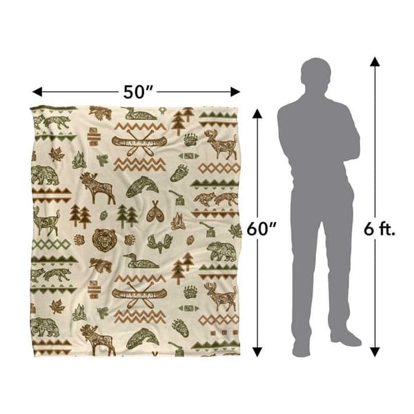 JQ Licensing Silky Log Cabin Supersoft Blanket