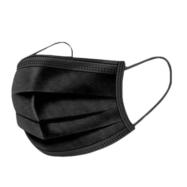 Engångsansiktsmask 3-lagers Svart 50-pack