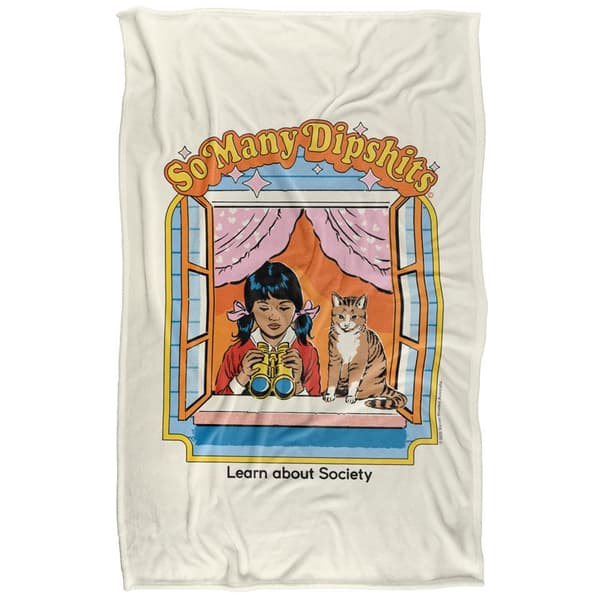 Steven Rhodes So Many Dipshits Soft Touch Blanket