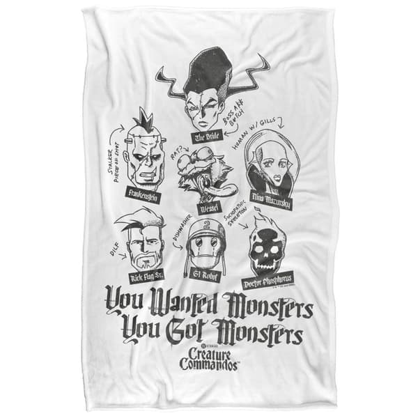 Creature Commandos You Wanted Monsters Soft Touch Blanket