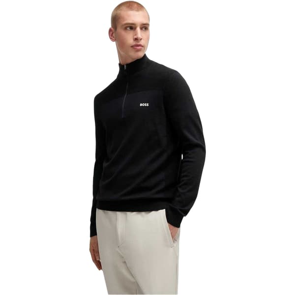 Boss Mens Zip Neck Regular Pullover
