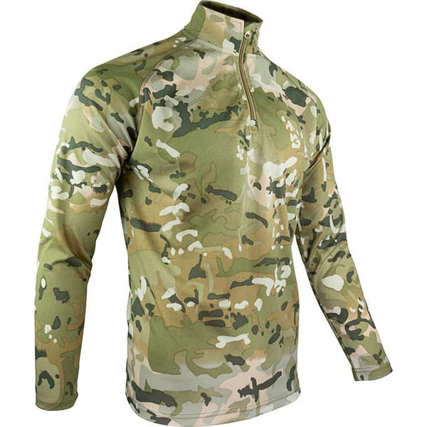 Viper Mens Armour Camo Mesh Quarter Zip Midlayer