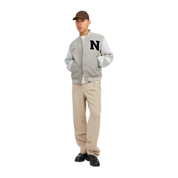 Jack And Jones Mens College Wool Blend Regular Bomber Jacket