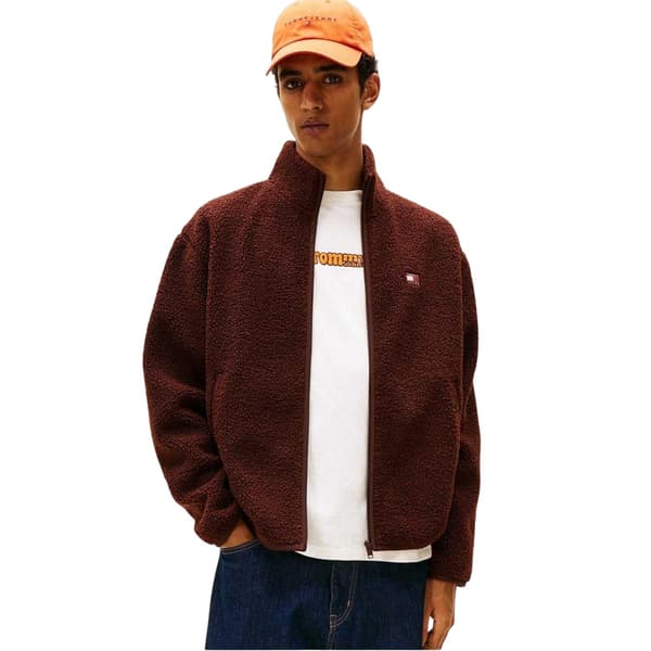 Tommy Jeans Herr Teddyfleece Regular Fleecejacka