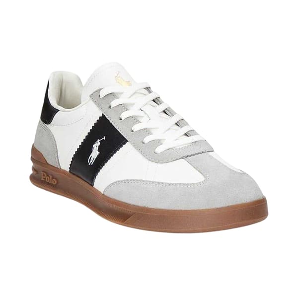 Ralph Lauren Mens Aera Leather Flat Trainers