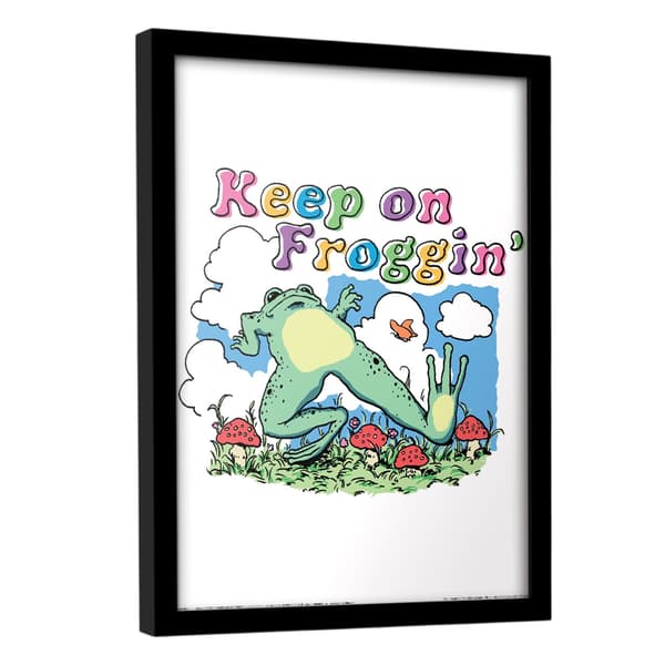 Threadless Keep On Froggin Framed Poster