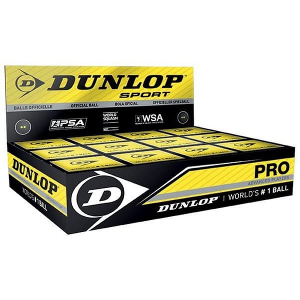 Dunlop Pro Squashbolde (pakke med 12)