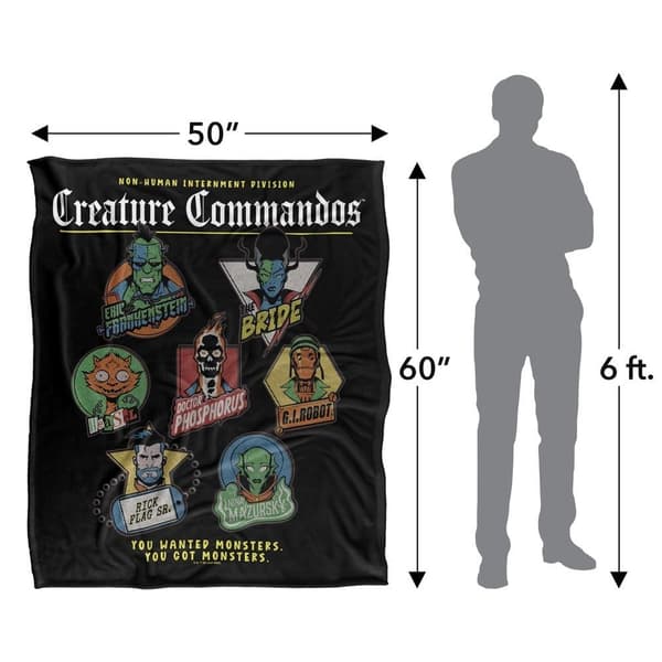 Creature Commandos Badge Soft Touch Blanket