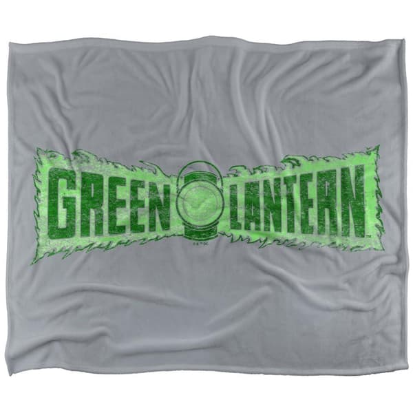 Green Lantern Text Logo Soft Touch Blanket